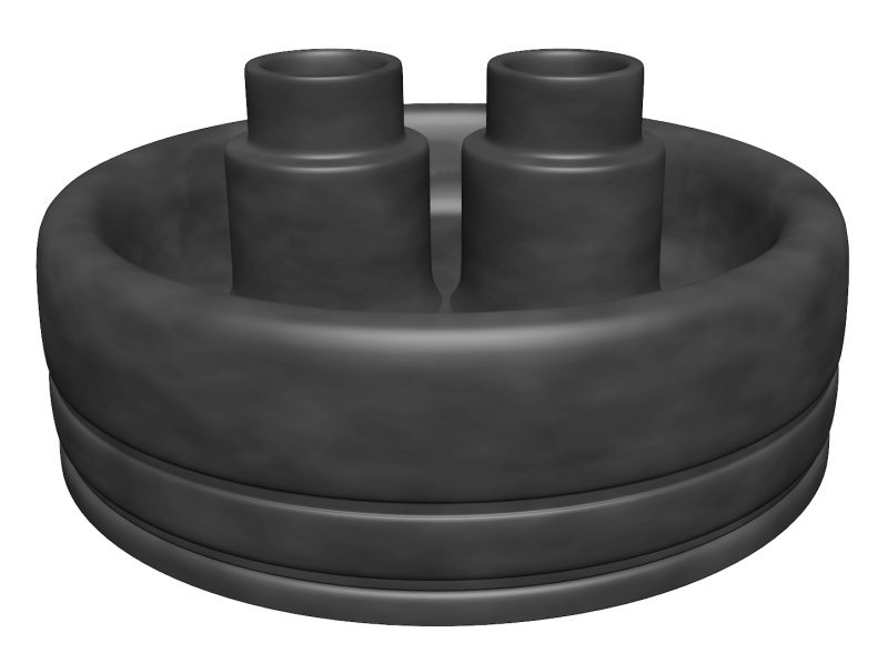 Резиновые защитные наконечники для двух несущ...