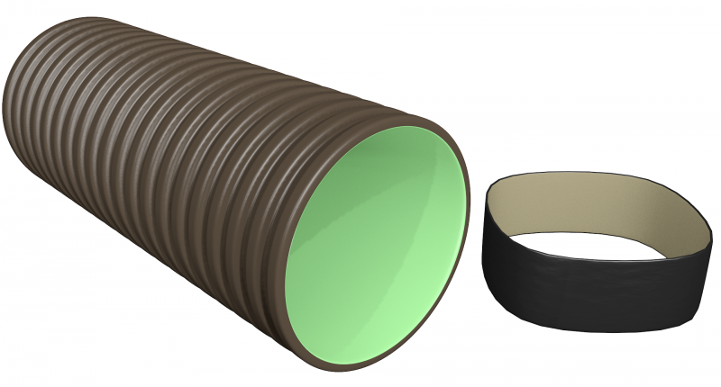 Комплект прохода сквозь стену (гильза гофриро...