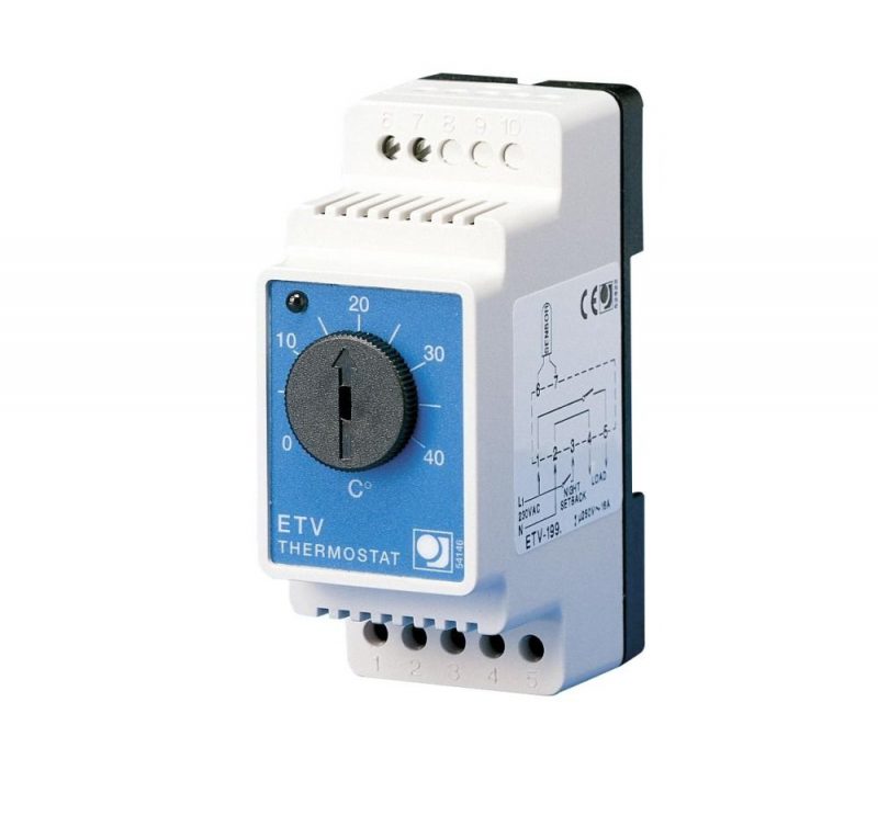 Минитермостат, 230 V / 16A (DIN) c датчиком